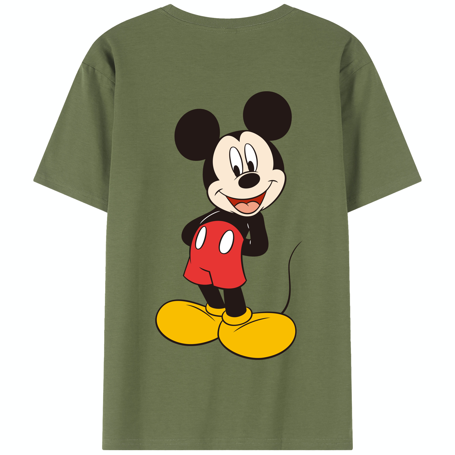 （画像用） ミッキーマウス Mickey Mouse 綿100％半袖Tシャツ（背面プリント）